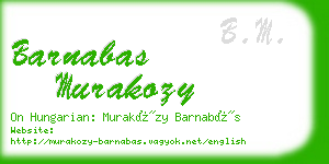 barnabas murakozy business card